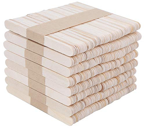400PCS Wood Ice Cream Sticks Craft Sticks Eis am Stiel für DIY Art Craft Project Holzhandarbeit Making Set Zubehör