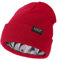 Satin gefütterte Winter Beanie Hüte für Frauen Strickuhr Hut mit Seide Futter Unisex Solide Schädel Kappe, Weinrot, Einheitsgröße