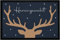 MoonWorks® Fußmatte Weihnachten Hirsch-Geweih Wintermotiv Rentier Hereingeweiht rutschfest & waschbar schwarz 60x40cm