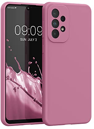 kwmobile Housse Compatible avec Samsung Galaxy A33 5G Coque - Housse de téléphone Protection Souple en TPU Silicone - Rose foncé