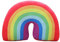 Muzrunq Regenbogen Wolkenförmiges Kissen - Gefülltes Plüschsofa Kissen für Mädchen, Kinder Bett Dekoration - 13,7 Zoll