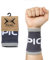 Picsil Sport Schweißbänder, saugfähiges Baumwollarmband für Crosstraining, Paddel, Tennis, Fitness, Unisex (Grau)