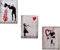 KUSTOM ART Set 3 Magnete (Magnete) Serie Bansky Vintage aus der Kollektion Malerei, hergestellt im Jahr 2022 in der Ukraine in Kriegszonen, Druck auf Holz 10 x 6 cm