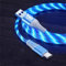 SVO plus cavo USB Tipo-C - Rapida ricarica cellulare da 2,4 A e LED incandescente, Illumina la tua esperienza di ricarica il tuo smartphone con stile (BLU)