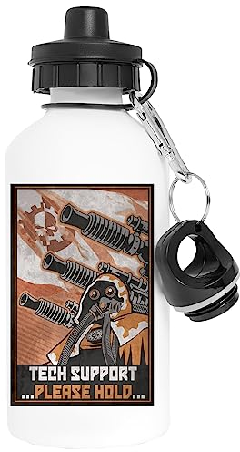 Vendax Adeptus Mechanicus Aluminium Weiß Wasserflasche Mit Schraubverschluss White Water Bottle With Screw Cap