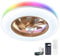 CHANFOK Neo Ceiling Fan with Light- 22 in Smart Low Profile Ceiling Fans with Alexa/Google Assistant/App Control 6 Speed Color Changing Ceiling Fan LED-RGB Back Ambient Light