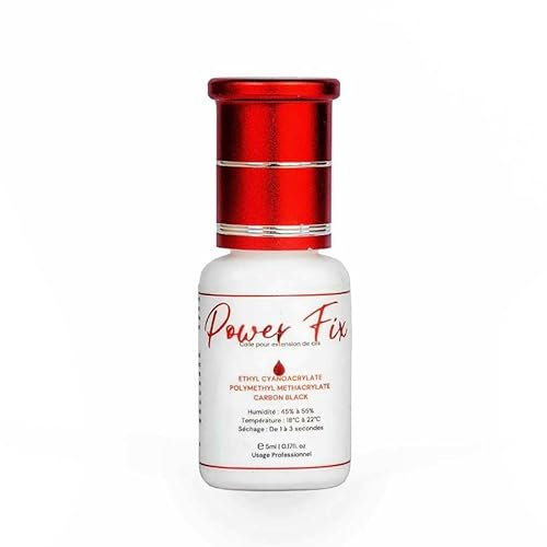 Colle pour extensions de cils/séchage rapide.| 5ml POWER FIX/Rétention 6 semaines/Adhésif pour cils