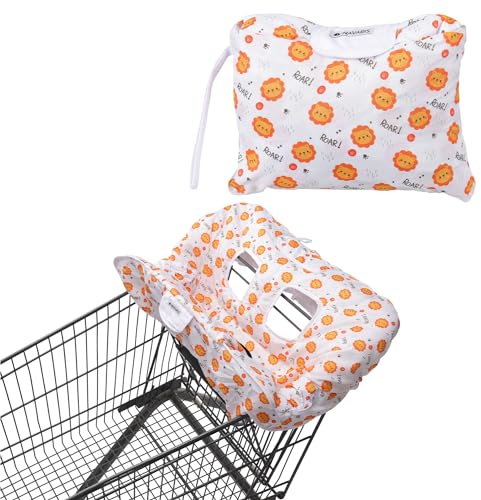 Navaris 2-in-1 Einkaufswagen- und Hochstuhlbezug - Hochstuhl-Kissenbezug - Hochstuhlkissen - Ersatzbezug Sitzkissen - Sitzauflage Kinderstuhl - Komfortabel und praktisch
