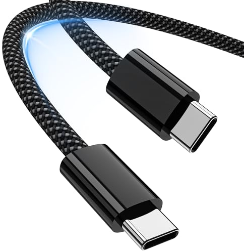 APCUWCQ USB C auf USB C Kabel 3M 60W PD 3.0,PPS USB-C Ladekabel kompatibel mit iPhone 16 Pro Max, iPhone 15, Galaxy S24 S23 A55 A25 A15 MacBook Air M2 iPad Pro 12.9 iPad Air 5/Mini 6, Pixel 9 usw.