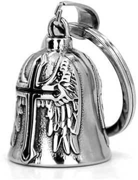 BigCheer Biker Guardian Bell Sonnette de Moto – Porte-clés en Acier Inoxydable antirouille Porte-Bonheur pour Motos et vélos – Cloche de Protection pour des visites sûres et élégantes