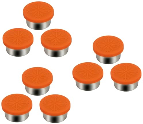 MAGICLULU 9pièces Pot à Épices Acier Inoxydable Avec Couvercle Silicone Récipient Étanche Pour Condiments Pratique Et Pour Cuisine