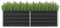 KOIECETA Hochbeet Pflanzkübel Blumenkasten Garten Pflanzkasten Terrassen Gemüsebeet Gartenbeet Frühbeet Pflanzbeet Verzinkter Stahl Anthrazit 160 x 40 x 45 cm