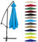 Canopy Cover 200CM 2.7M 300CM (6 Arms/8 Arms) Umbrella Replacement Cloth Cantilever Parasol Top Fabric Cover UV Protective(Color:Lake blue,Size:6 ribs-3m(9.8ft))