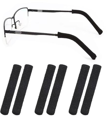 3 Pair Eyeglass Ear Cushions Soft Knitted Anti-Slip Elastic Temple Tips Pads Glasses Grip Comfort Covers Glasses Arm Sleeve for Any Glasses Sunglasses Eyeglasses (3 Pairs)
