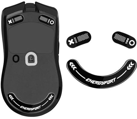 Mouse Skates for Razer Viper V2 Pro Wireless Esports Gaming Mouse, Rounded Curved Glass Mouse Feet Replacement, Super Fast Smooth and Durable Sole Mouse Stickers for Razer Viper V2 Pro (Black)
