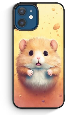 MUNIQASE Fluffy Hamster - Silikon Hülle für iPhone 13 - Witzige Coole Schöne Tier Süße Hamster Schutzhülle Handyhülle Case Cover