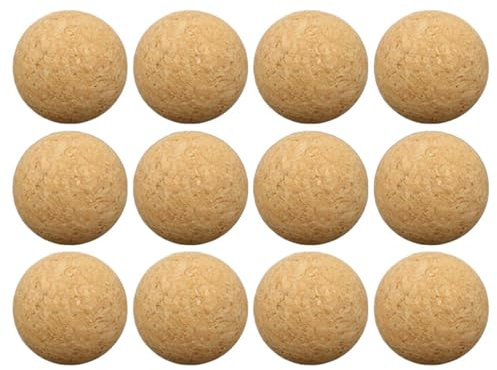 Generisch Tischfußball Kickerballersatz Tischfußball Kickerbälle Korkkugeln Naturkork Zubehör Tischfußball Zubehör Korkball Bälle Tischfussball Bälle Ersatzbälle 36 Mm, Holzfußball, 1/6/12 Stück