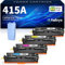 Halloya 415A Toner Mit Chip Kompatibel für HP 415A 415X für Color Laserjet Pro MFP M479fdw M479dw M479fnw M479fdn M454dw W2030A W2031A W2032A W2033A (Schwarz Cyan Gelb Magenta, 4er-Pack)