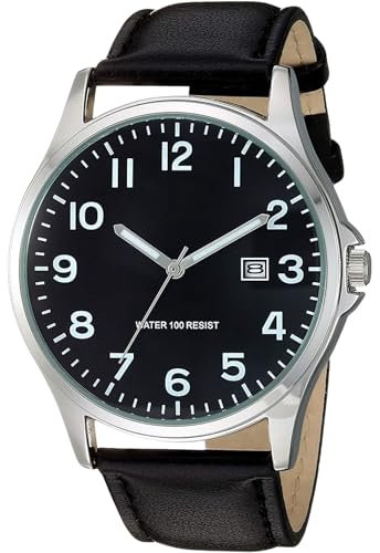 TYME Tokyo Herren Uhr mit Lederarmband Analog Quarz Wasserdicht Moderne Klassische Armbanduhr in Geschenkbox