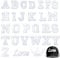 28 Pcs Iron On Letters Glitter Sew Hotfix Letter Patches A-Z Alphabet Sequin Patches Sparkle Iron On Letter for Clothes Hats Bags Shirts Shoes DIY Craft Supplies(Silver)