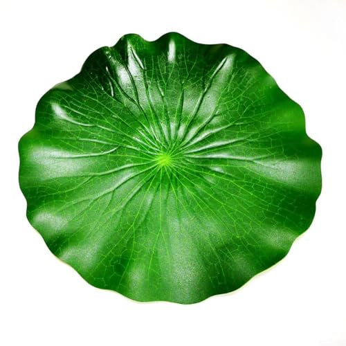 Lily Pads Tapis de nénuphar flottant en mousse réaliste pour la maison, le jardin, les étangs, la piscine, l'aquarium et la décoration de la piscine (28 cm)