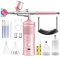 Fegtrtyoa Airbrush Kit with Compressor, 48PSI High Pressure Air Brush Kit with 0.3/0.5mm Nozzle and Cleaning Brush Set B