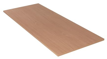 WRK21 Tischplatte 120 x 80 cm Elmau Buche - 18 mm melaminbeschichtete Arbeitsplatte, ABS-Kante, pflegeleicht - für Schreibtische, Home-Office & DIY