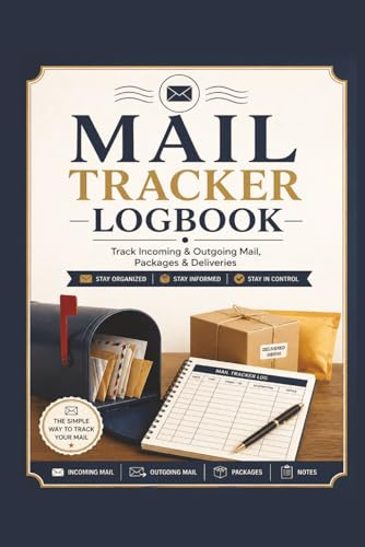 Mail Tracker Logbook: Track Incoming & Outgoing Mail, Packages & Deliveries | Simple Record Book for Home, Office & Small Business
