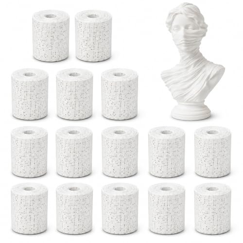 Rotoli Bende Gessate, 12 Rotoli 5 cm x 270 cm Benda di Gesso a Presa Rapida | Calco Pancia Gravidanza, Bendaggio Bende in Gesso Calco In Gesso Pancione Asciugatura Rapida, Rotolo Garze Gesso per Stampi