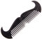 The Original Cowboy Comb Bartkamm - schwarz - Der original Schnurrbart Kamm aus den USA für deinen Bart