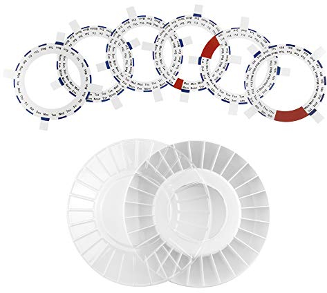 TabTime Spare Tablet Tray or Extra Pill Tray with Secure Clip-on Lid and Dosage Rings for TabTime Medelert Automatic Pill Dispenser