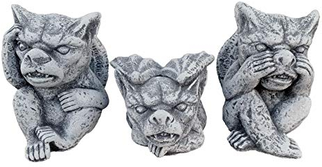 Lot de 3 figurines en pierre de Gargoyles résistant au gel