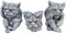 Lot de 3 figurines en pierre de Gargoyles résistant au gel