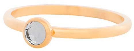 iXXXi Füllring 1 Kristall weiß Ø 6 mm gold - 2 mm Größe Ringgröße 20