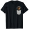 Dackel Teckel Dachshund Brust-Tasche Pocket Hundebesitzer T-Shirt