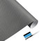 Newl - Rotolo di pellicola adesiva 3D in vinile in fibra di carbonio con sistema di fuoriuscita dell’aria per evitare la formazione di bolle, colore grigio, 30 x 152 cm