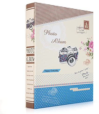 AIOR Fotoalbum zum Einkleben 13x18 200 Fotos, Vintage Groß Hochzeit Familie Fotoalbum Einsteckalbum, Memory Books Alben, Geschenke für Familie Freund, Kamera