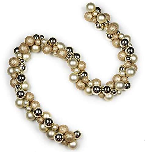 66 Zoll/168cm Weihnachtsgirlande, Weihnachtskugel Girlande für Weihnachtsdekoration, Haustreppe Kamin Haustür Display Indoor Outdoor Dekoration