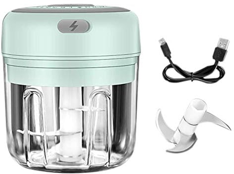 Electric Garlic Masher, Mini Crusher Chopper, Food Processor Mincer Blender Mixer, Kitchen Tool For Crushed Garlic,Ginger, Fresh Chili, Peanuts, Meat, Pumpkin Paste