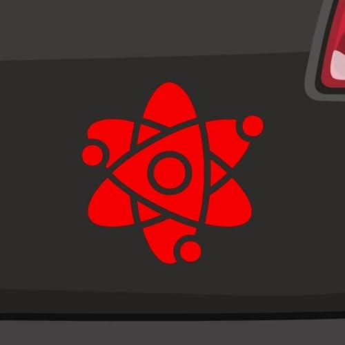 Atom Aufkleber -6 Größen 21 Farben- Physics Kraftwerk Proton Neutron Teilchen