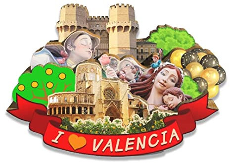 Spain Valencia Magnet Fridge Magnet Wooden 3D Landmarks Travel Collectible Souvenirs Decoration Handmade