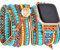 Somesame Kompatibel mit Apple Watch-Armband, 49 mm, 45 mm, 44 mm, 42 mm, Boho-Perlen-Armbändern, mehrlagig, natürliche Perlen, handgefertigt, 5, Blau