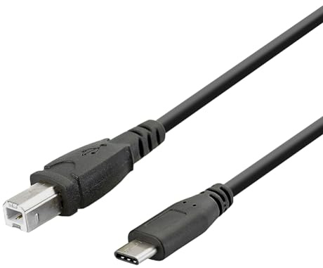 iYueMps Cavo per stampante USB C, da 2 m, da USB B a USB C, cavo scanner, da USB B a tipo C, compatibile con MacBook Pro/Air, iMac, Matebook, HP, Epson, Canon, Samsung, Lexmark, Dell ecc. (2 metri)