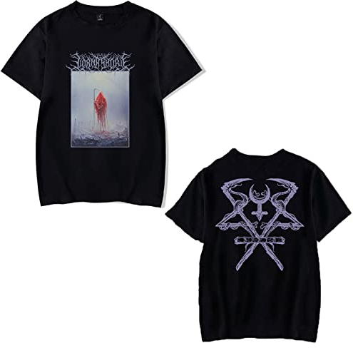 OUHZNUX Lorna Shore Hip Hop T-Shirts Unisex Lila Doppelseitiger Druck Rock T-Shirt Damen Oversize Sweatshirt Xs-4Xl