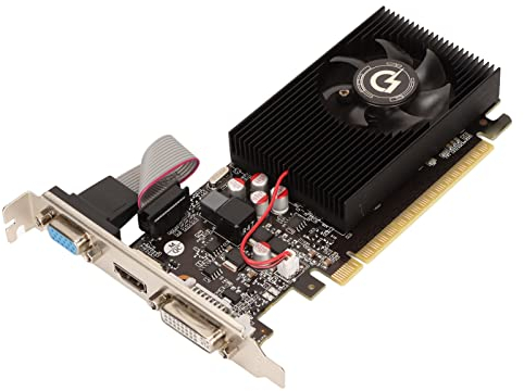 Tarjeta Gráfica para Juegos GT730 de bajo Perfil, 4GB GDDR3 Tarjeta Gráfica de bajo Perfil con Ventilador único 128bit 700 MHz/2668 MHz con Placa PCB Interfaz VGA, HDMI, DVI para GT730 4G128bit