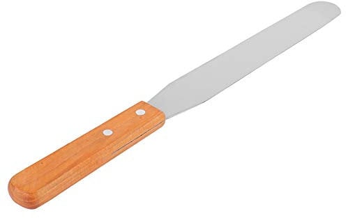 Straight Icing Spatula Cake Spatulas, Cake Decorating Frosting Spatulas Stainless Steel Blade with Wooden Handle Baking Spatula(M)