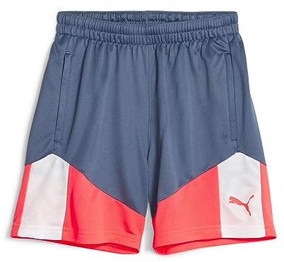 PUMA Unisex Kinder Individualcup Jr Strick Shorts, White-Inky Blue, 140