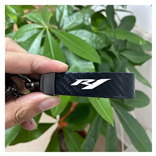 Motorrad Schlüsselanhänger Für Yamaha YZF R1 2002-2017 R6 2006-2016 Motorrad Schlüsselanhänger Halter Lanyard Geschenke Schlüsselanhänger Zubehör (Farbe : Blakc for R1, Größe : Normal)