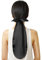LILYSILK Seide Mütze für schlafende Seide Scrunchies 2-in-1 100% Seide Haargummis für langes Haar mit Elastik einstellbar,Schwarz
