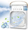 Portable Air Conditioner Fan, 4 in 1 Personal Mini Cooling Fan with Water Mist Spray, 3 Speeds Evaporative Air Cooler Small Aircon Humidifier Water Fan Spray Mist Desk Fan for Home Office Room (White)